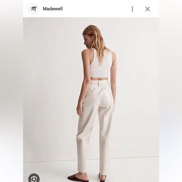 Madewell The Perfect Vintage Straight Pant: Faux Leather Edition - Picture 2 of 2